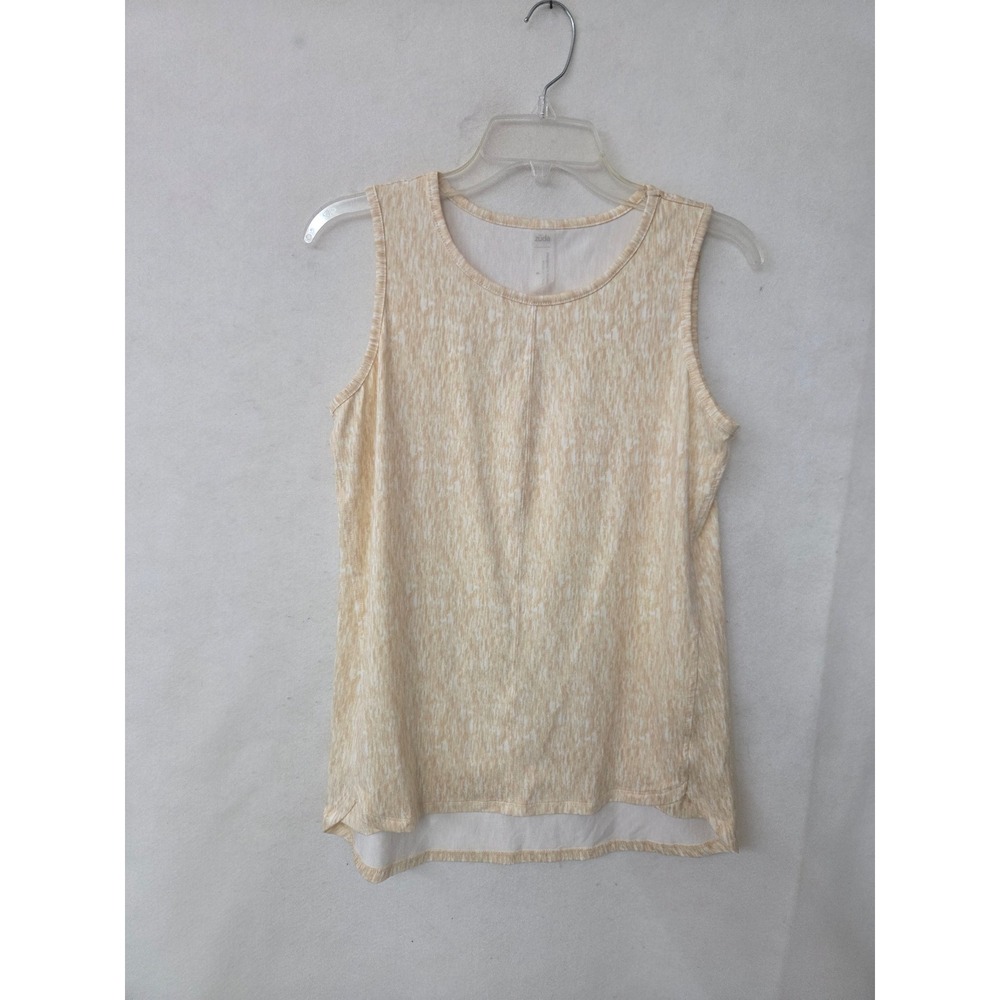 Zuda Womens Space Dye Activewear Tank Top Cream Tan A596108 Size S Layer Sporty
